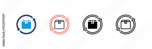Cycle icon set multiple style collection
