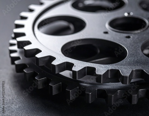 Close-up of metal gears