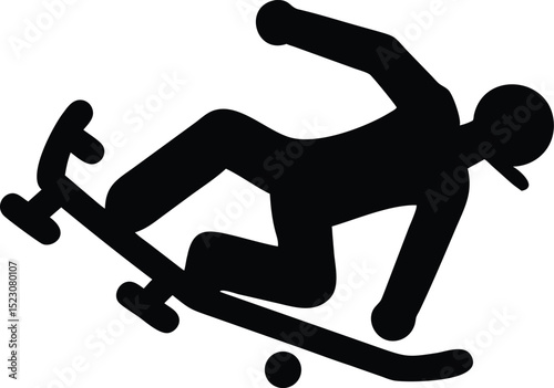 Silhouette of Skateboarder Performing Trick in Mid-Air
