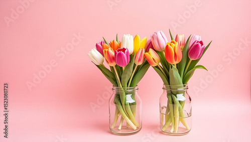 Wallpaper Mural pink tulips in vase Torontodigital.ca