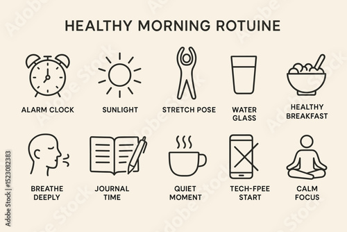 Healthy morning routine: tips for a positive start with mindfulness and hydration