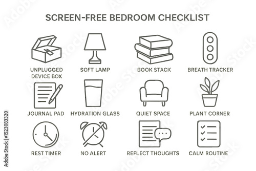 Screen-free bedroom essentials checklist for a relaxing sleep environment