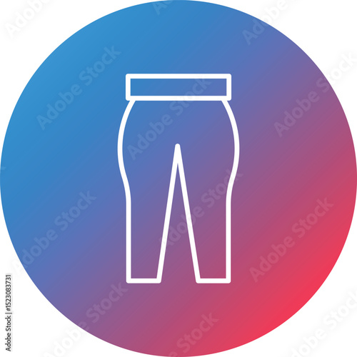 Leggings Line Gradient Circle Background Icon