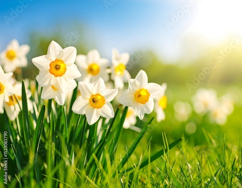 Spring flowers in a meadow