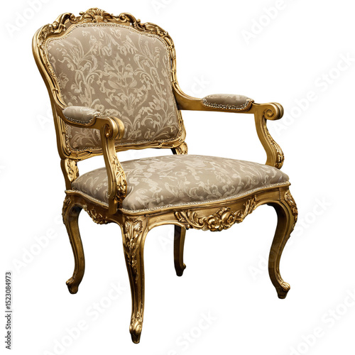 classical era chair isolated on transparent background