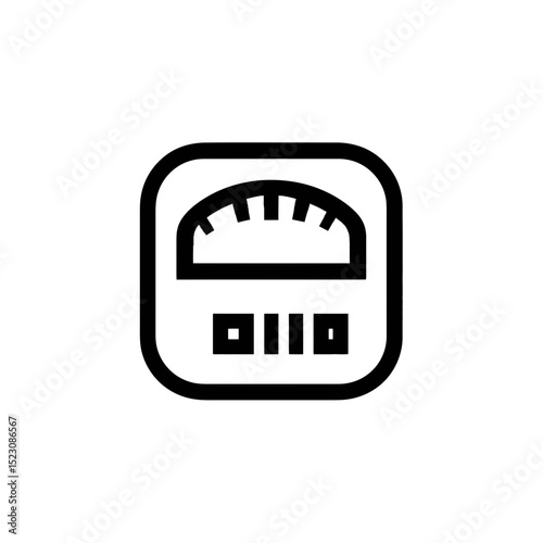 Bathroom scale displays measurement digitally indoor modern