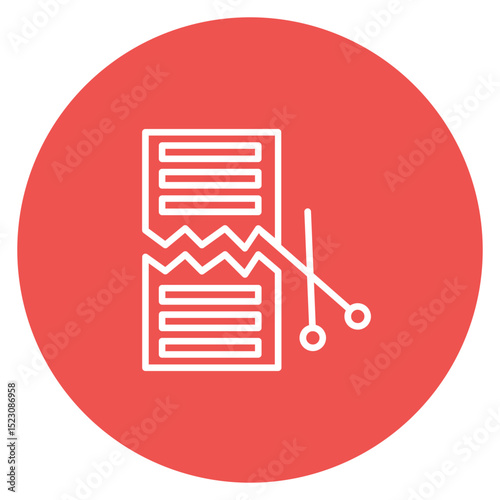 Flat Split Bills Icon