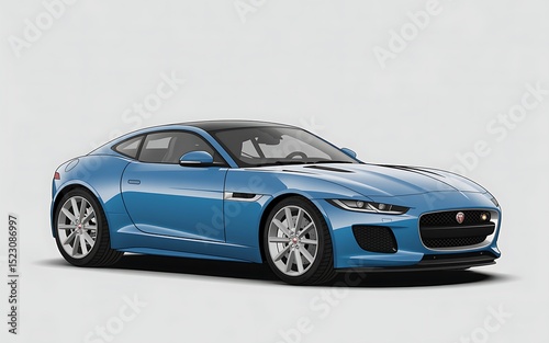 Sleek blue jaguar f type coupe a stunning sports car