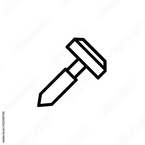 Razor outline depicts shaving in minimalist white backdrop