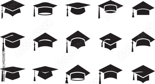 A Graduation Silhouette Icon Representing Academic Achievement