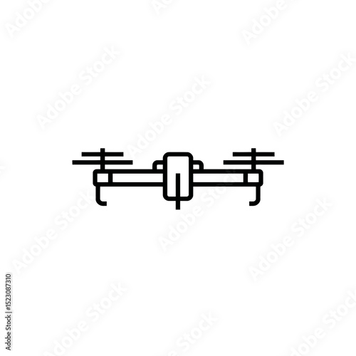 Drone outline icon soars silently against plain backdrop indoors