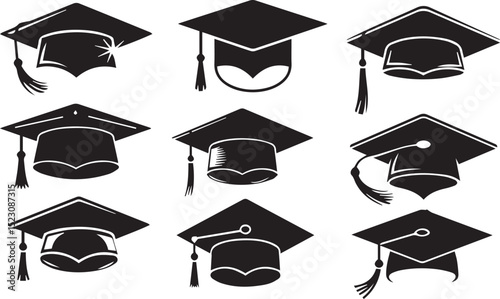 A Graduation Silhouette Icon Representing Academic Achievement