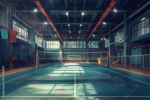 Ultra Hd Image of Striking Indoor Volleyball Scene with Intense Play