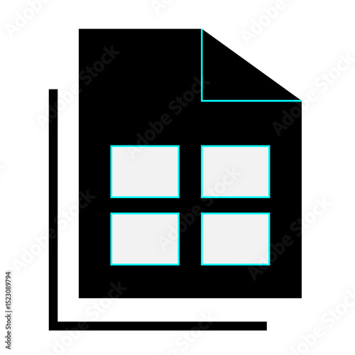 file table box multiple vector icon