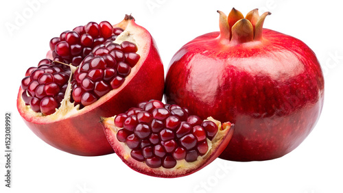pomegranate isolated on white background