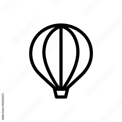 Balloon outline rises in simple white background design illustration