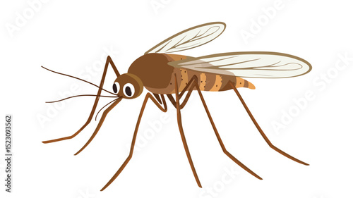 Adorable Cartoon Mosquito Vector Illustration for Creative Projects