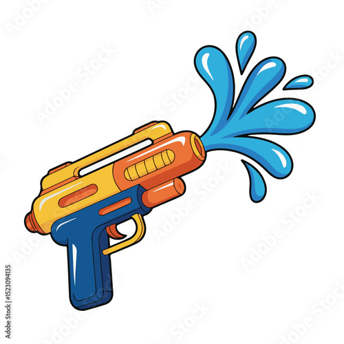 Hand holding an isolated watergun tool