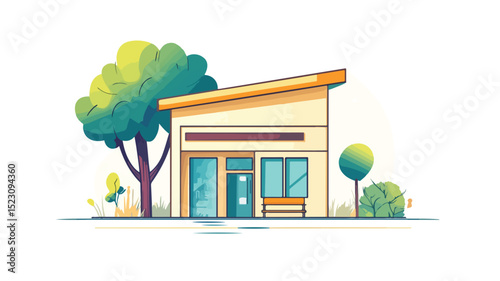 Modern Flat Style Financial Business Growth Office Vector Illustration