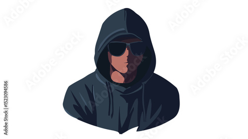 Professional Hacker Vector Illustration for Business Security Concepts