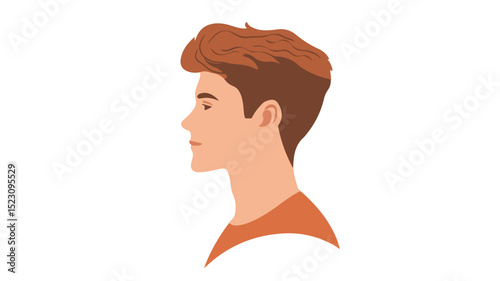 Male Profile Icon Vector Illustration Isolated