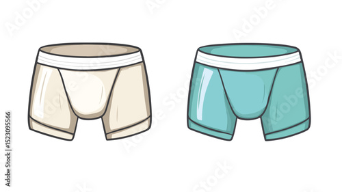 Stylish Male Underwear Icon Vector with Transparency for Design Projects