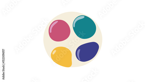 Professional Paint Palette Icon Vector Illustration for Design Projects