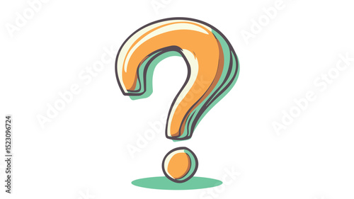 Professional Question Mark Sign Icon Vector Illustration Isolated