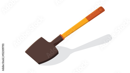 Flat Vector Shovel Icon Illustration Isolated for Landscaping Tools Design
