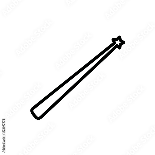 Magical wand projects enchantment in studio isolated graphic