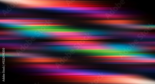 Abstract Colorful Horizontal Lines Creating a Dynamic Visual Effect