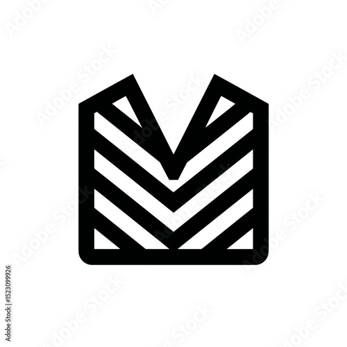 Abstract square displays angled lines geometric design symbol