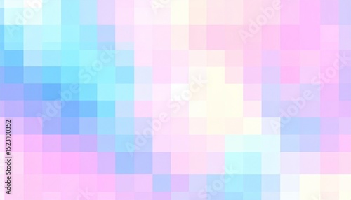 Pastel Mosaic Pixel Background with Soft Gradient