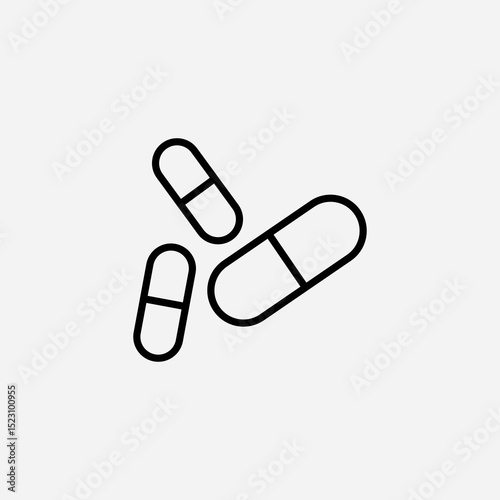Pill set icon,sign,symbol,pictogram isolated