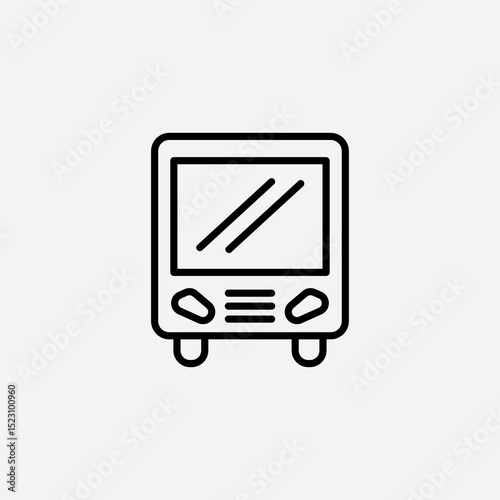 Bus set icon,sign,symbol,pictogram isolated