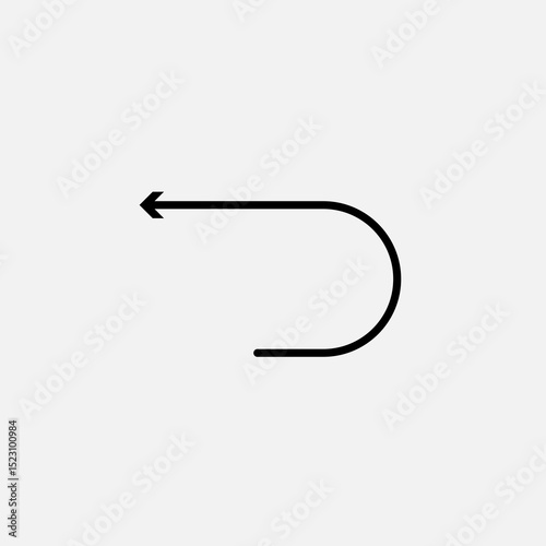 Undo set icon,sign,symbol,pictogram isolated