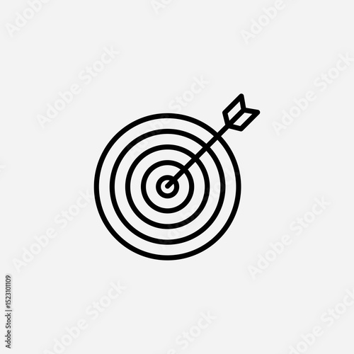 Bulls eye set icon,sign,symbol,pictogram isolated