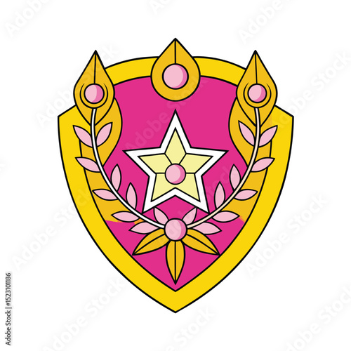 heraldry crest on white background