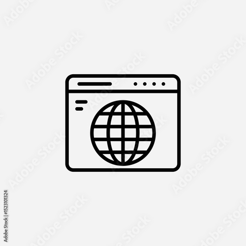 Browser set icon,sign,symbol,pictogram isolated