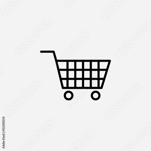 Shopping basket set icon,sign,symbol,pictogram isolated