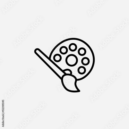 Palette set icon,sign,symbol,pictogram isolated