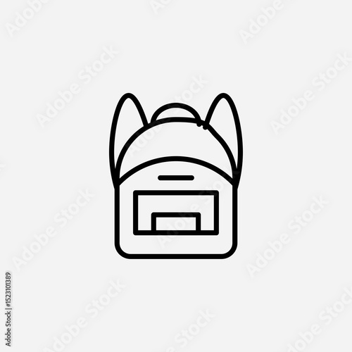 Backpack set icon,sign,symbol,pictogram isolated