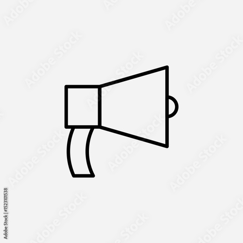 Bullhorn set icon,sign,symbol,pictogram isolated