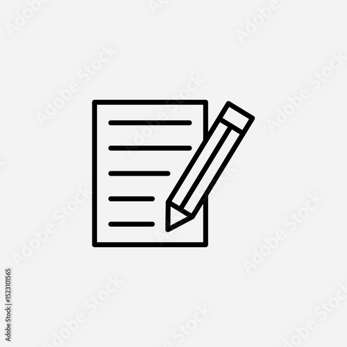 Writing set icon,sign,symbol,pictogram isolated