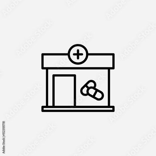 Pharmacy set icon,sign,symbol,pictogram isolated