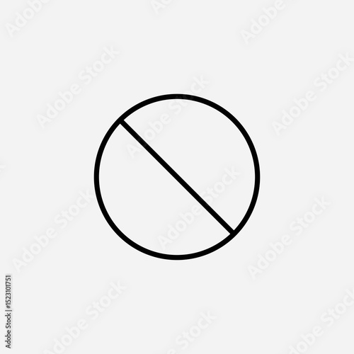 Forbidden set icon,sign,symbol,pictogram isolated