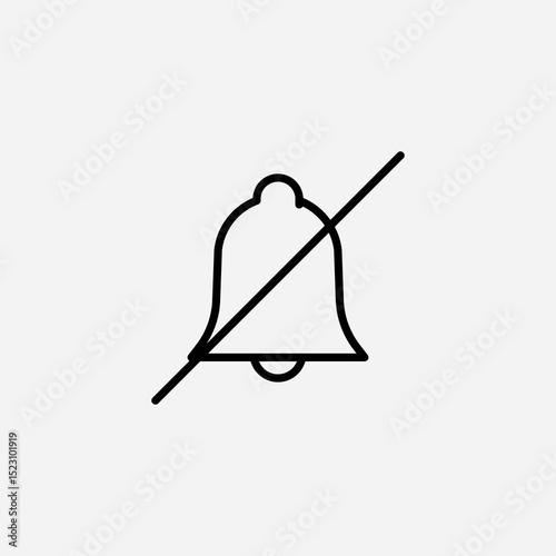 Notification off set icon,sign,symbol,pictogram isolated