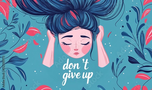 Black and white motivational artwork displaying the encouraging phrase 