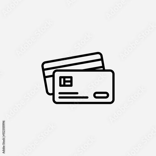 Credit card set icon,sign,symbol,pictogram isolated