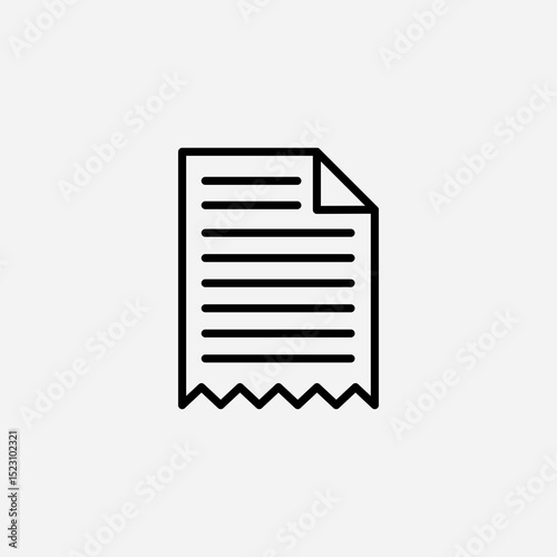 Receipt set icon,sign,symbol,pictogram isolated